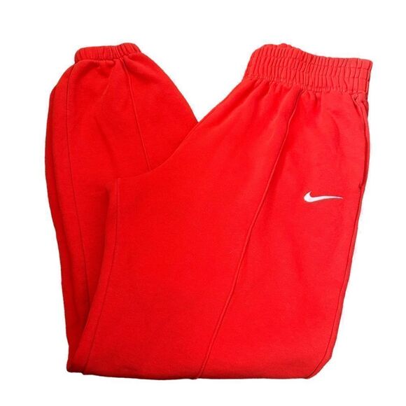 Orange Nike Dri Fit Campus Casual Lounge High Waist Activewear Sweatpants - Picture 1 of 7